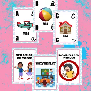 Imagem de capa para o Curso online CARTAZES ALFABETO E COMBINADOS - TEMA NUVEM