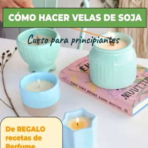 Imagem principal do produto Cómo hacer velas de soja - Curso para principiantes