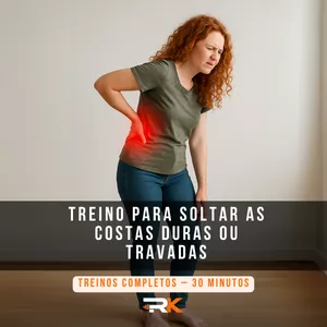 Imagem de capa para o Curso online Treino para soltar as costas duras ou travadas&nbsp;- Treinos Rápidos – 30 Minutos