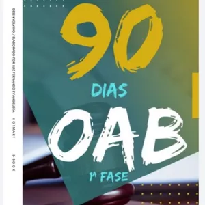 Imagem de capa para o Ebook CURSO - CRONOGRAMA 90 DIAS OAB - 1ª FASE 