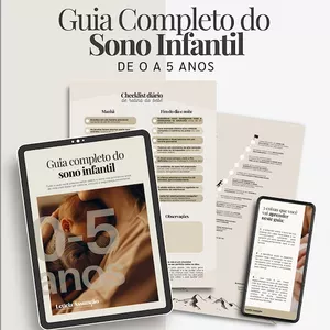 Imagem de capa para o Ebook Guia Completo do Sono Infantil - 0 a 5 anos