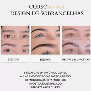 Imagem de capa para o Curso online Curso Design de Sobrancelhas + Henna + Brow Lamination