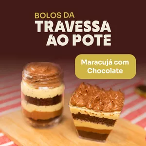 Imagem de capa para o Curso online Bolo da Travessa ao Pote- Maracujá com Chocolate