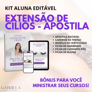 Imagem do curso Apostila de Extensão de Cílios - Editável e personalizável no Canva para Cursos