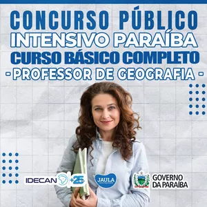 Imagem de capa para o Curso online INTENSIVO PARAÍBA – PROFESSOR GEOGRAFIA – IDECAN