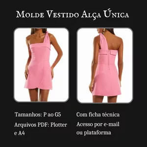 Imagem de capa para o Ebook Molde Vestido Alça Única