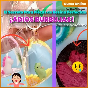 Imagen de portada para Curso online ¡ADIÓS BURBUJAS ! El secreto para crear piezas en resina impecables