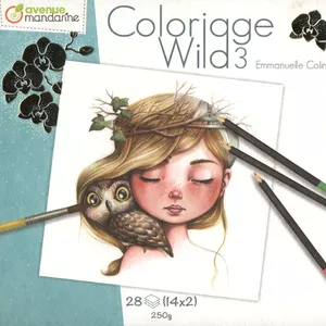 Imagem de capa para o Ebook livro de colorir "Coloriage Wild 3