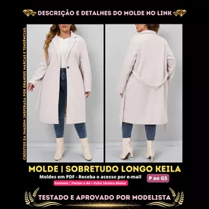 Imagem de capa para o Curso online ✨[Molde em PDF] - Sobretudo Longo Keila. ID 3801749 // Casaco