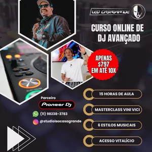 Imagem de capa para o Curso online Curso avançado de DJ Profissional com Leo Casagrande