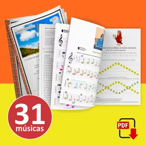 Imagem de capa para o Ebook Livro Infantil com Partituras Musicais - Canções Infantis e Populares Francesas