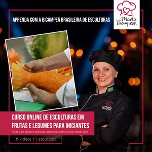 Imagem do curso CURSO DE ESCULTURAS EM FRUTAS E LEGUMES - MÓDULO I - INICIANTES