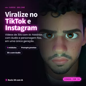 Viralize no TikTok e Instagram: Vídeos de 30s com IA