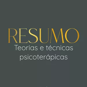 Imagem de capa para o Ebook Resumo descomplicado - Teorias e técnicas psicoterápicas