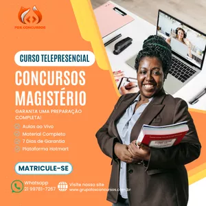 Imagem de capa para o Curso online Curso Telepresencial Concursos Magistério