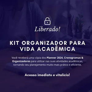 Imagem de capa para o Ebook Kit Organizador da Vida Acadêmica | 2024