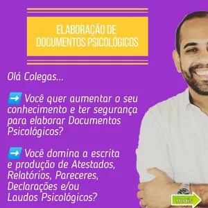 Imagem de capa para o Curso online ELABORAÇÃO DE DOCUMENTOS PSICOLÓGIOS
