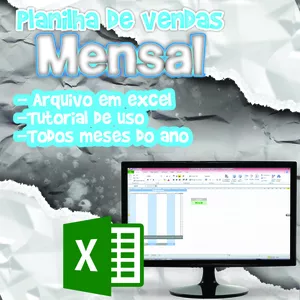 Imagem de capa para o Ebook PLANILHA DE CONTROLE DE VENDAS EXCEL