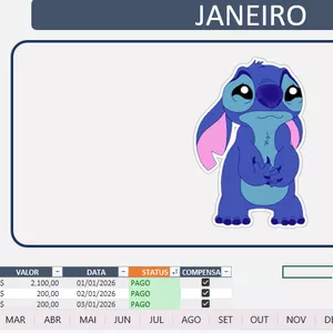 Imagem de capa para o Ebook Despesas pessoais stitch