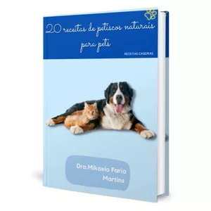 Imagem de capa para o Ebook 20 Receitas de petiscos naturais para pets 