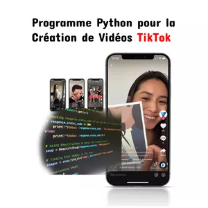Image de couverture pour le Cours en ligne Programme Python pour la Création de Vidéos TikTok