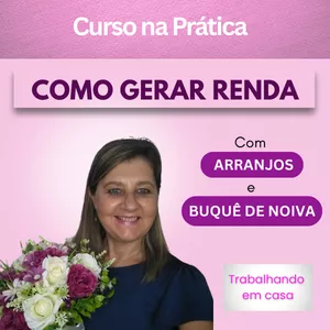 Imagem de capa para o Curso online  Como Gerar Renda com Arranjos e Buquês de Noiva - Com Flores Artificias