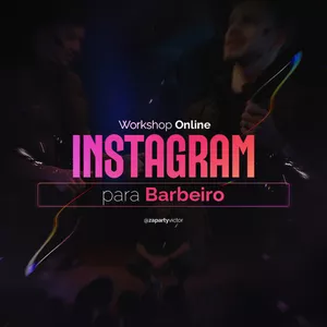 Imagem de capa para o Curso online Workshop Online | Instagram para barbeiro