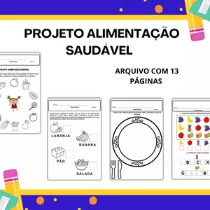 Imagem de capa para o Ebook ATIVIDADE ED.INFANTIL PROJETO ALIMENTAÇÃO SAUDÁVEL 