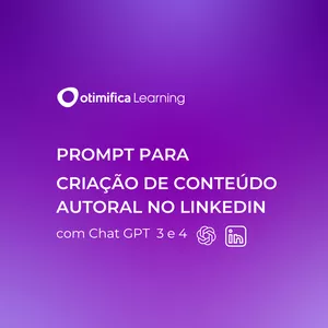 Imagem de capa para o Ebook Prompt para criação de conteúdo autoral para LinkedIn com Chat GPT