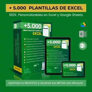 Imagen de portada para Ebook Mega Pack de 5.000 Plantillas Profesionales de Excel