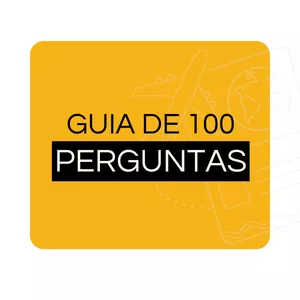 Imagem de capa para o Ebook Guia com as 100 perguntas mais comuns de inglês para viagem