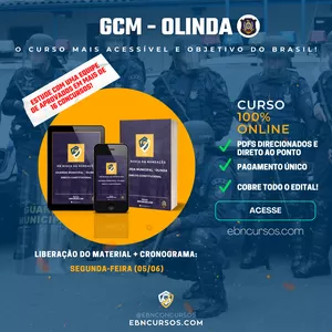 Imagem de capa para o Curso online CURSO COMPLETO - GCM OLINDA - EBN CURSOS