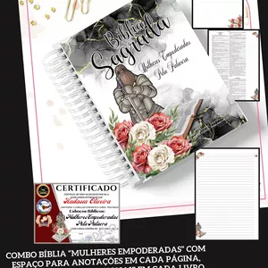 Imagem de capa para o Serviço online BÍBLIA MULHERES EMPODERADAS PELA PALAVRA, com espaço para anotações