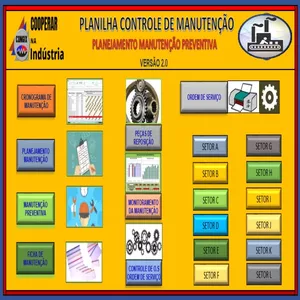 Imagem de capa para o Ebook Planilha 2.0 Controle de Manutenção Preventiva 
