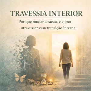 Imagem de capa para o Curso online Travessia Interior: Por que mudar assusta e como atravessar essa transição interna?