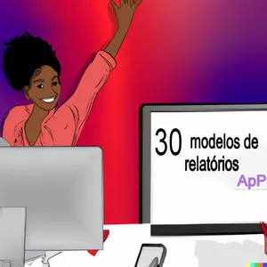 Imagem de capa para o Ebook 30 modelos de relatórios.