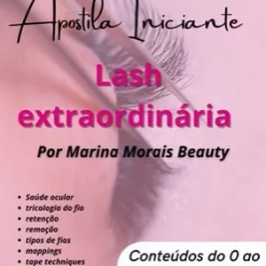 Imagem de capa para o Ebook Apostila iniciante Extensão de cílios 