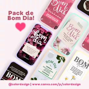 Imagem de capa para o Ebook Templates Editáveis de Bom Dia no Canva - Pack Premium