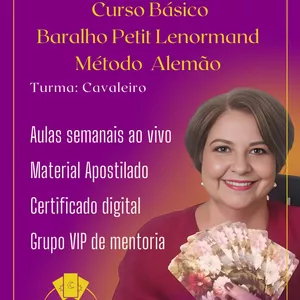 Imagem de capa para o Curso online Curso básico Baralho Petit Lenormand Método Alemão