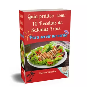 Imagem de capa para o Ebook Guia prático com 10 receitas de saladas frias para servir no verão