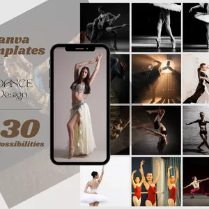 Cover image for Online course Canva Template dance design +30 possibilities