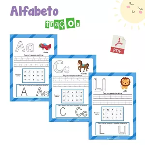 Imagem de capa para o Ebook Atividade alfabeto traços letras