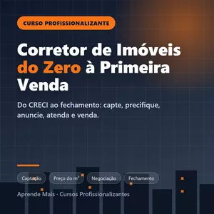 Imagem do curso Corretor de Imóveis do Zero à Primeira Venda