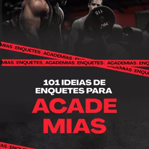 Imagem de capa para o Ebook 101 Ideias de Enquetes para Academias
