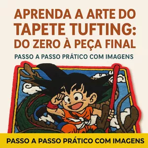 Imagem de capa para o Ebook Manual - Aprenda a Fazer um Tapete Tufting do Zero á Peça Final
