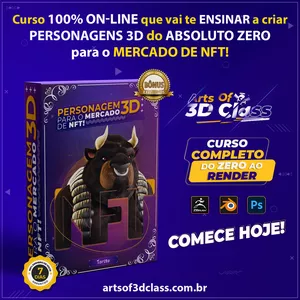 Imagem de capa para o Curso online Personagem 3D para o MERCADO DE NFT