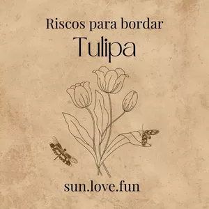 Imagem de capa para o Ebook Riscos para bordar - Tulipa