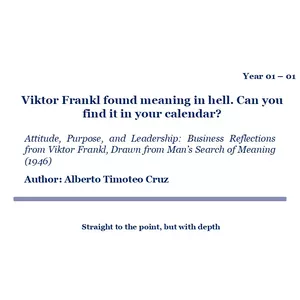Cover image for Ebook Viktor Frankl found meaning in hell. Can you find it in your calendar?