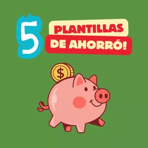 Imagen de portada para Curso online 5 Plantillas De Ahorro - Descargables e Imprimibles. 