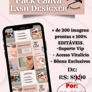 Imagem do curso Pack Canva Lash Designer